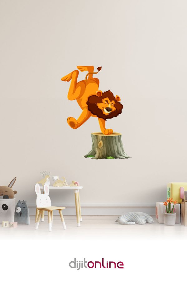 Dansçı Aslan - Çocuk Odası Sticker - 60x80cm