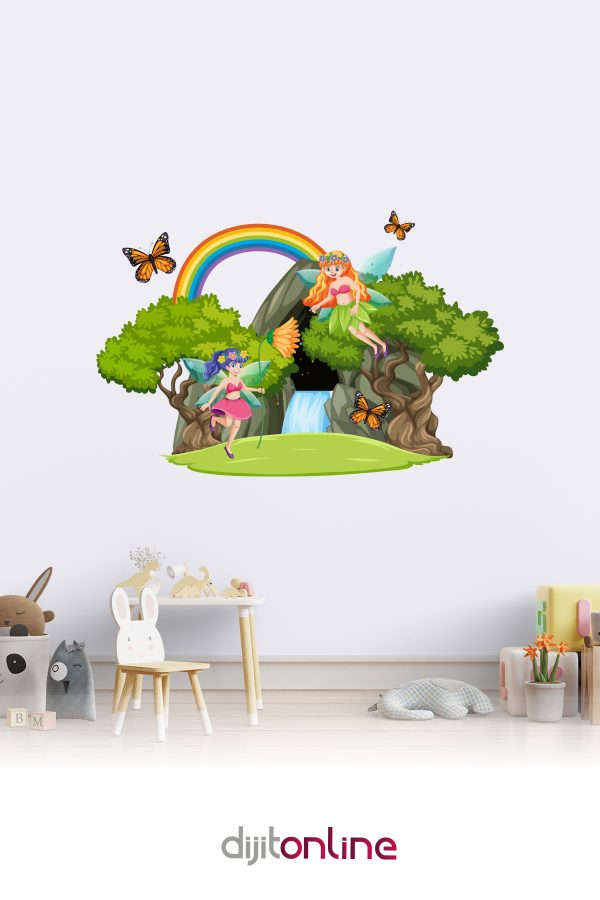 Çiçekli Wix Sticker - Çoçuk Odası Sticker - 110x70cm