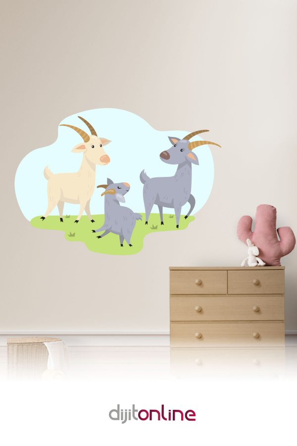 Sevimli Koç Sticker - Duvar Sticker 100x70cm