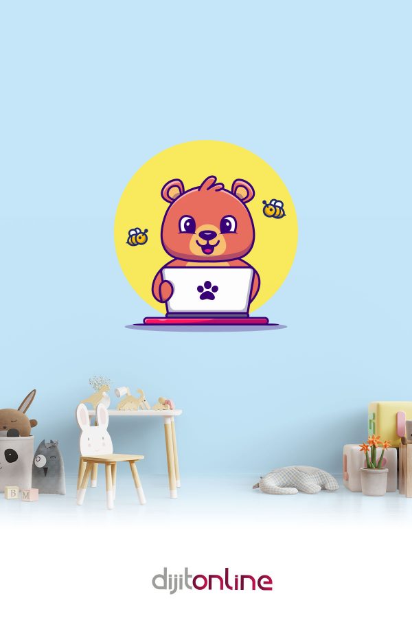Sevimli Ayıcık Sticker - Çocuk Odası Sticker - 90x93cm