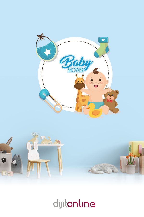 Sevimli Bebek Sticker - Çocuk Odası Sticker - 100x100cm