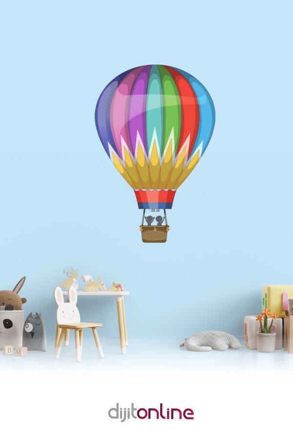 Uçan Balon Sticker - Çocuk Odası Sticker - 60x88cm