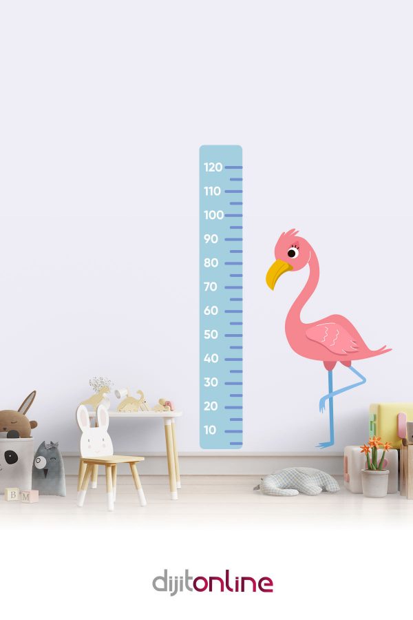 Kuş Sticker - Renkli Flamingo - Duvar Sticker 120x75cm