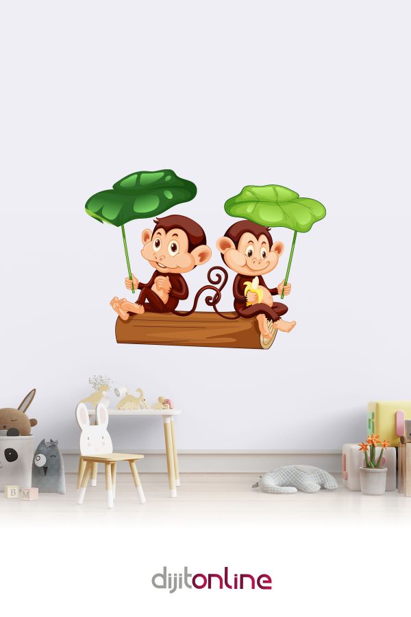 Maymun Sticker - Çoçuk Odası - 80x60cm