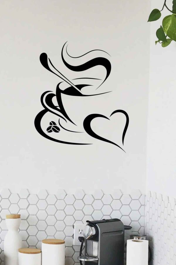 Duvar Sticker - Kahve Keyfi Sticker - 119x100 Cm