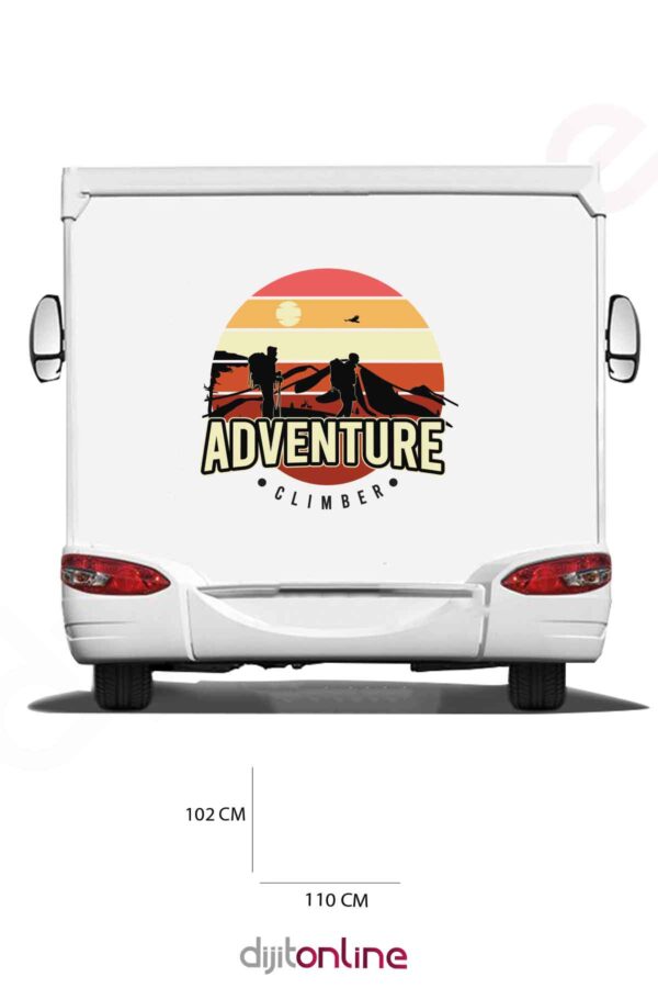 Karavan Macera Baskı Sticker - Doğa Sticker - 110x102 Cm