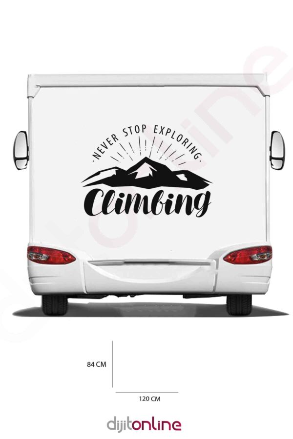 Karavan Tırmanış Sticker - Dağ Sticker - 120x84 Cm