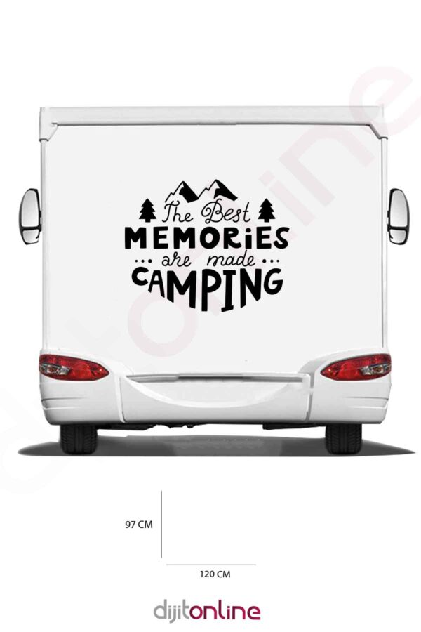Karavan Kamp Sticker - Orman Sticker - 120x97 Cm