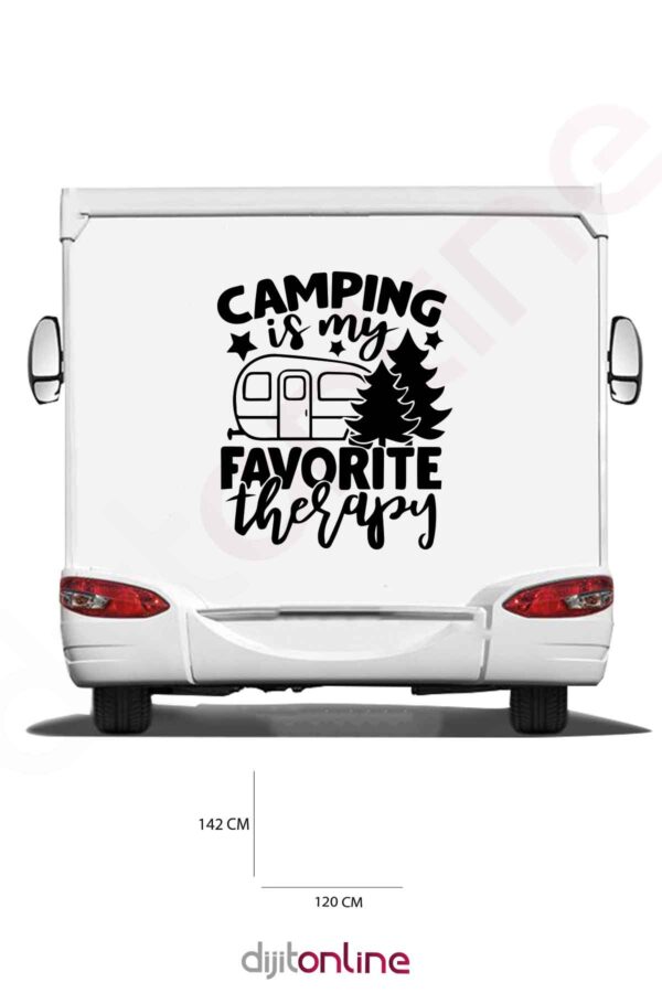 Karavan Kamp Sticker - Ağac Sticker - 120x142 Cm