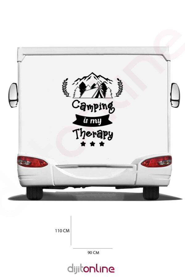 Karavan Kamp Sticker - Orman Sticker - 110x90 Cm