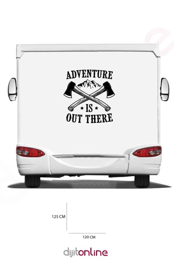 Karavan Sticker - Dağ Sticker - Balta Sticker - 120x125 Cm
