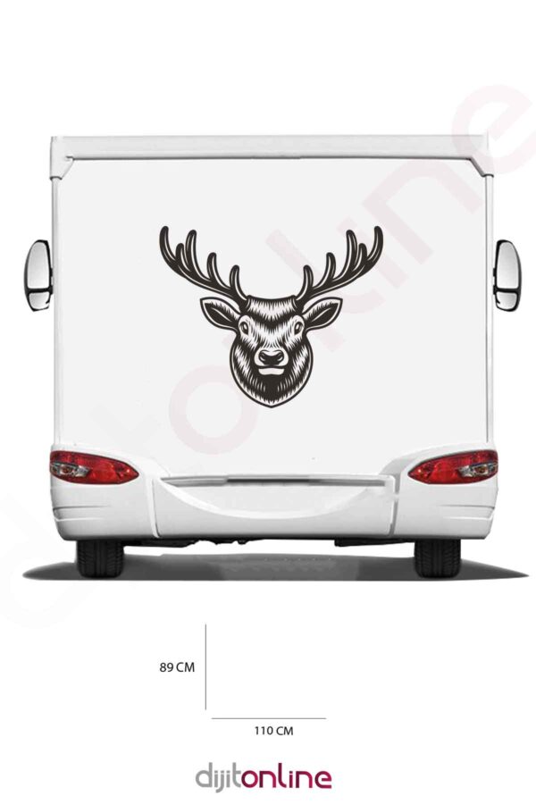 Karavan Sticker - Geyik Sticker - 110x89 Cm