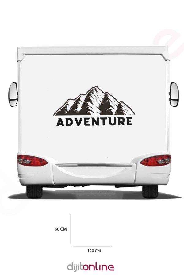 Karavan Sticker - Dağ Sticker - 120x60 Cm