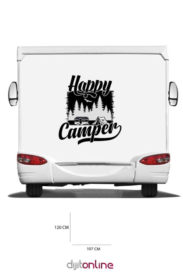 Karavan Kamp Sticker - Orman Decal - 107x120 Cm