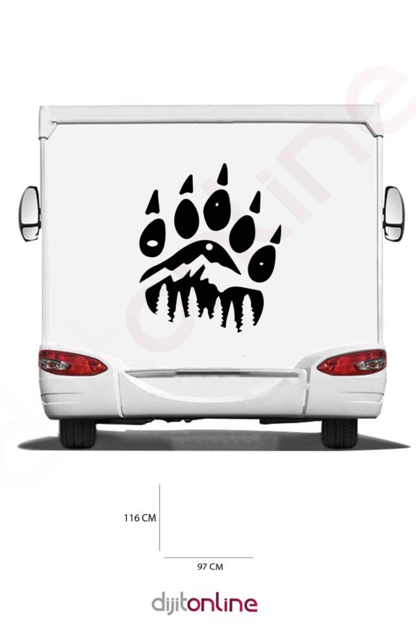 Karavan Pati İzi Sticker - Dağ Sticker - 116x97 Cm