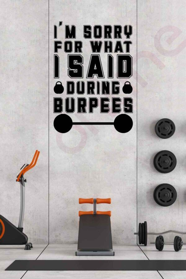 Spor Salonu Duvar Sticker - Fitness Sticker - Dekoratif Sticker - Gym Sticker - 85x120 Cm
