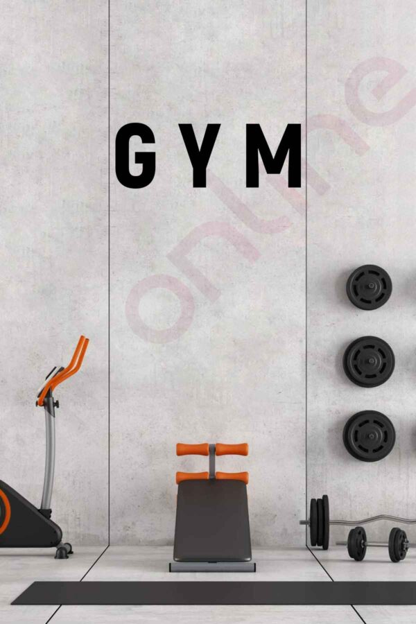 Spor Salonu Duvar Sticker - Fitness Sticker - Gym Sticker - 120x43