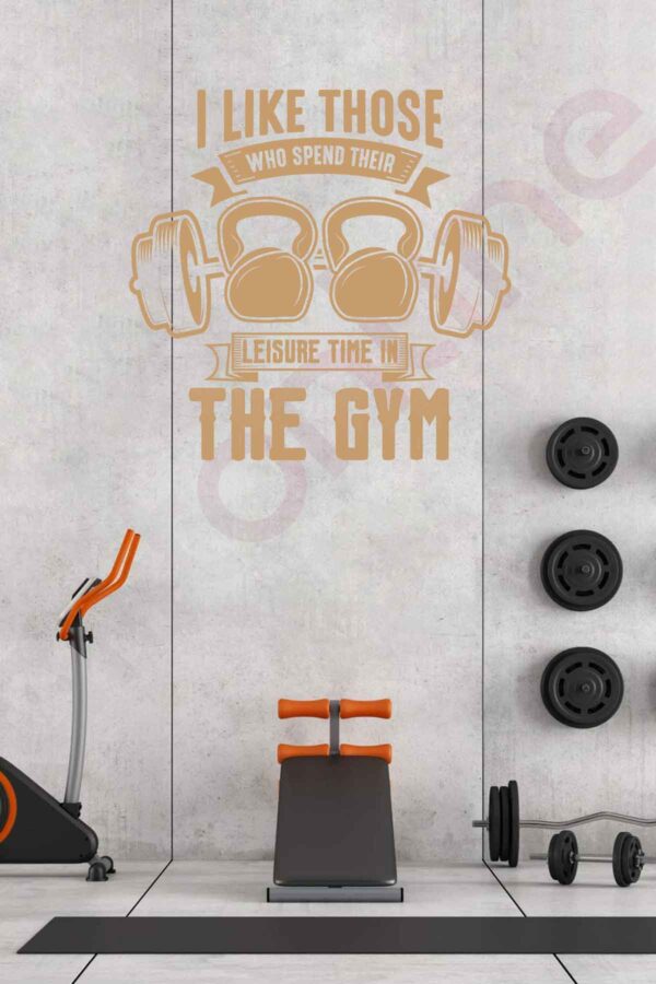 Spor Salonu Duvar Baskı Sticker - Dambıl Sticker - Fitness Sticker - Gym Sticker - 120x117 Cm
