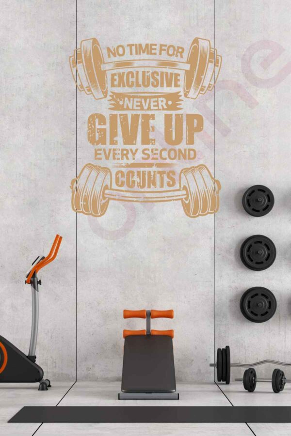 Spor Salonu Duvar Baskı Sticker - Dambıl Sticker - Fitness Sticker - Gym Sticker - 101x120 Cm