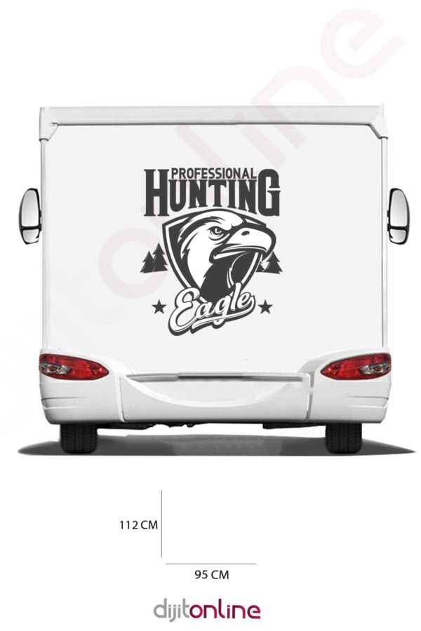 Karavan Kartal Baskı Sticker - Ağac Sticker - 95x112 Cm