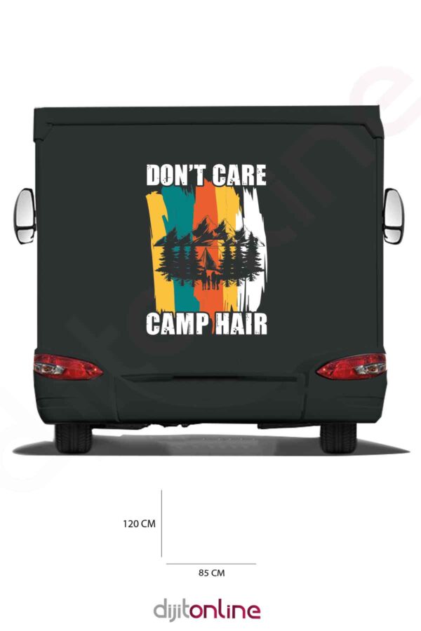 Karavan Kamp Baskı Sticker - Dağ Sticker - Orman Sticker - Kamp Çadırı Sticker - 85x120 Cm