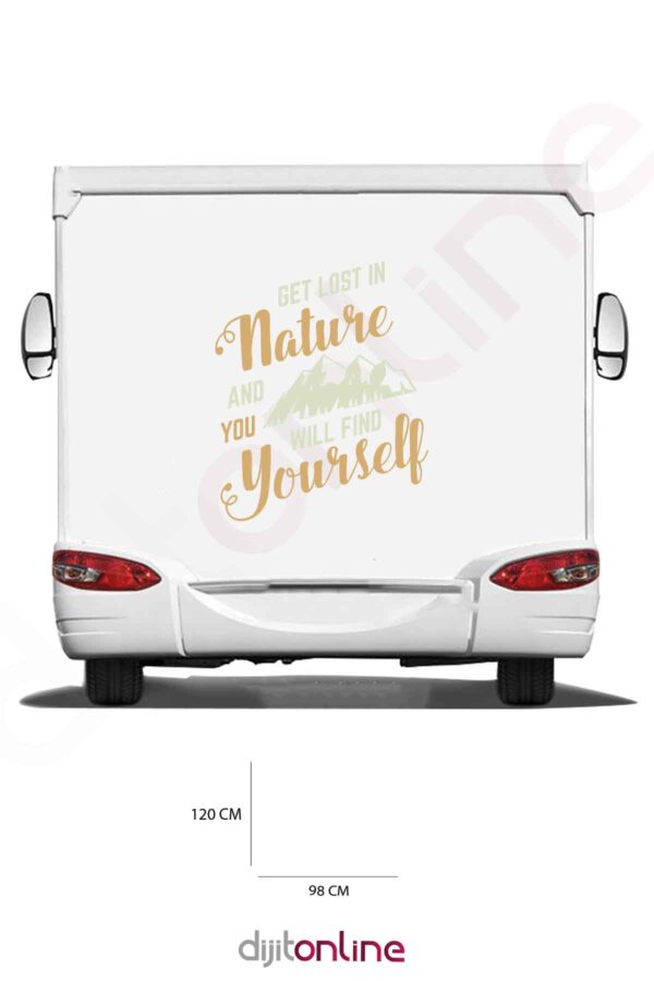 Karavan Baskı Sticker - Doğa Sticker - Dağ Sticker - 98x120 Cm