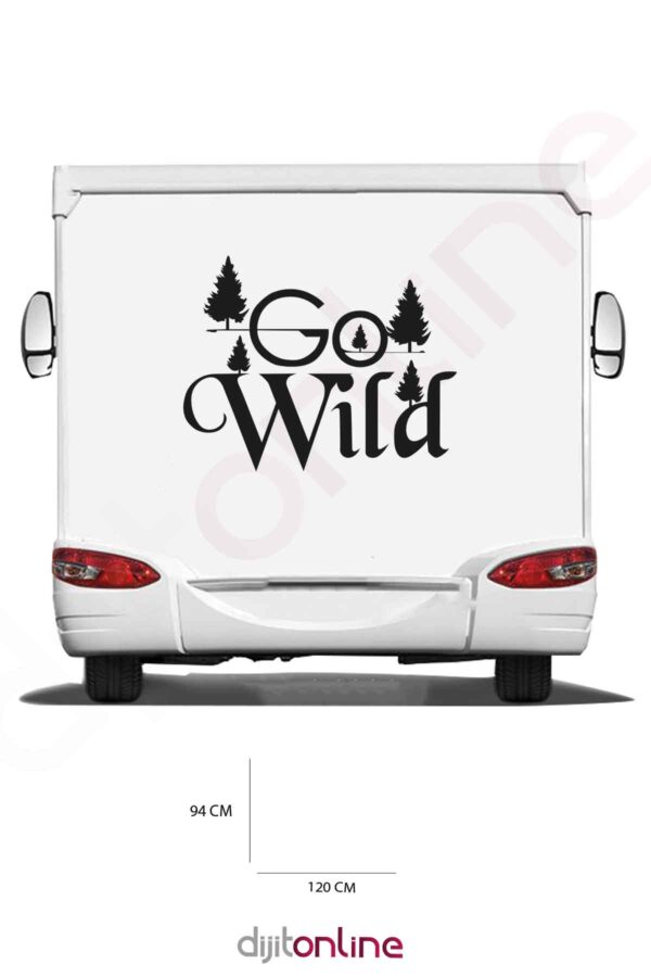Karavan Sticker - Orman Sticker - 120x94 Cm