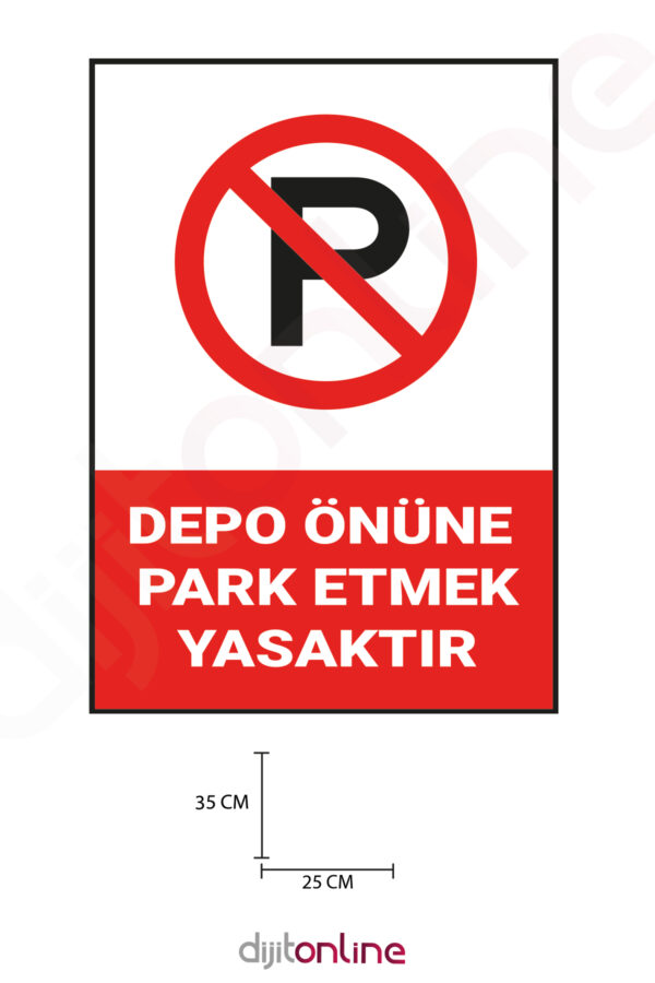 3 Adet Park Etmek Yasaktır Uyarı Sticker - Uyarı Sticker - 25x35 Cm